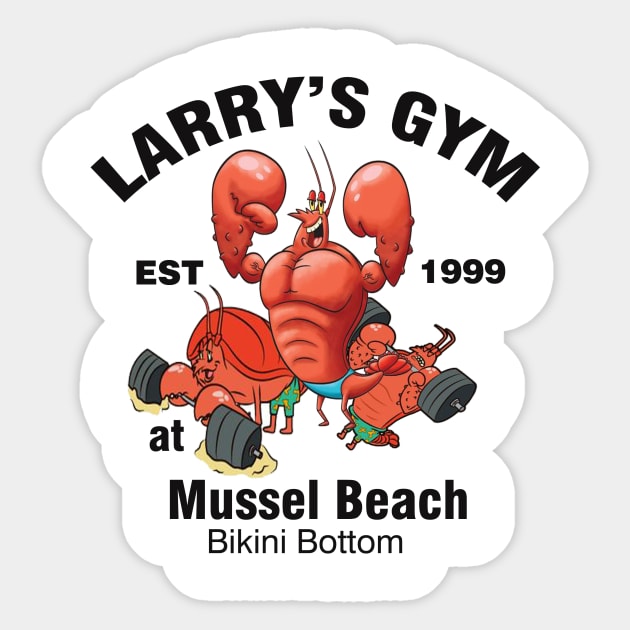 Larry's Gym At Mussel Beach Sticker by  bullfarm